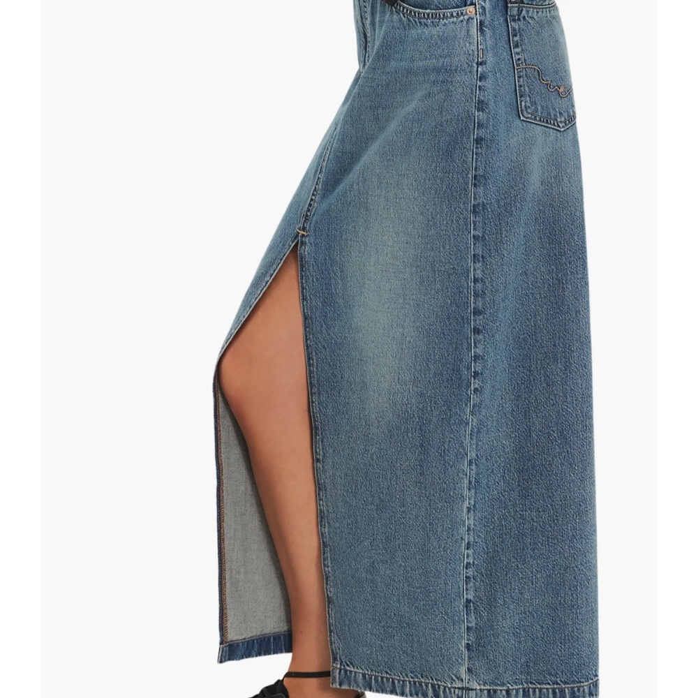We The Free Blue Denim Maxi Skirt - Picture 3 of 5